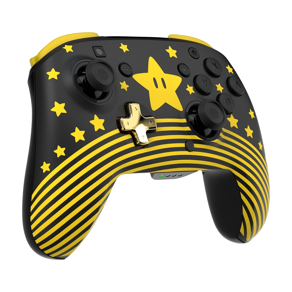Rematch™ Wireless Controller: Super Mario Star – Officially licensed Nintendo wireless controller for casual and competitive gaming, Enhance your gaming experience with the officially licensed Nintendo Rematch Wireless Controller, featuring a Super Mario Star design with glow-in-the-dark functionality and built-in motion controls.