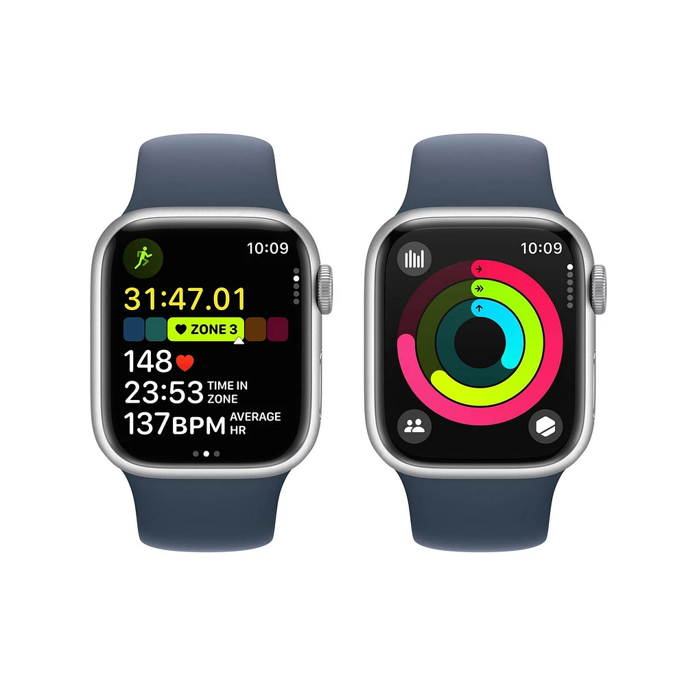 Apple Watch Série 9 GPS Clairement brillante.