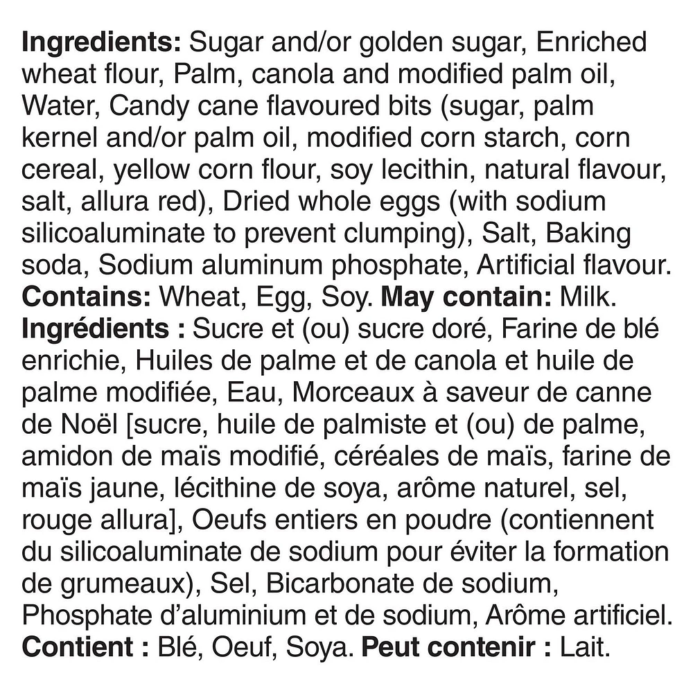 PillsburyMC Pâte à biscuits au sucre à saveur de canne de Noël