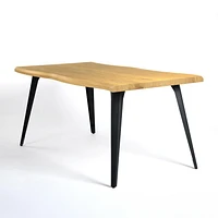 Ensemble de salle à manger 5 pièces Homy Casa avec table de 63 pouces et 4 chaises pivotantes pour salle à manger, bistrot, cuisine