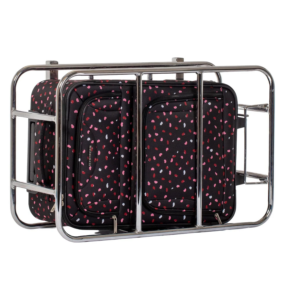 JT 4PC SET AST, 4 Piece Suitcase Set: 25 Inch Luggage, Carry On Suitcase, Tote Bag & Toiletry Kit
