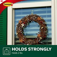 Command™ Outdoor Window Hook 17091CLRAWVPEF, Clear, Medium, 2 lb, 5 Hooks, 6 Strips