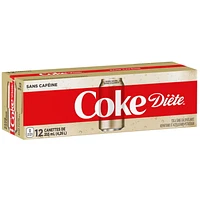 Diet Coke Caffeine Free 355mL Cans, 12 Pack, 12 x 355 mL