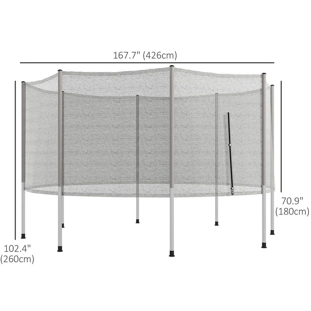 Soozier 14ft Frence Replacement Round Trampoline Enclosure（Net Enclosure Only）