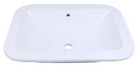 American Imaginations 21.75-in. W Undermount White Bathroom Vessel Sink Set For Wall Mount Drilling AI-31569