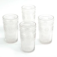 The Pioneer Woman 16-Ounce Emboss Glass Tumblers