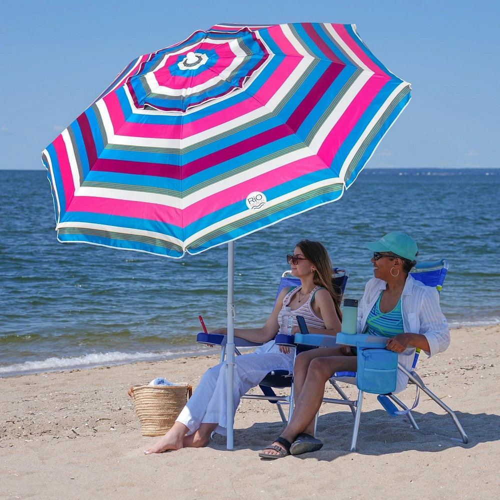 Parasol de 2,13 m (7 pi) avec ancrage de plage Rio Beach