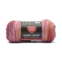 Red Heart® Super Saver® Bitty Stripes™ Yarn, Acrylic #4 Medium, 10oz/283g, 515 Yards