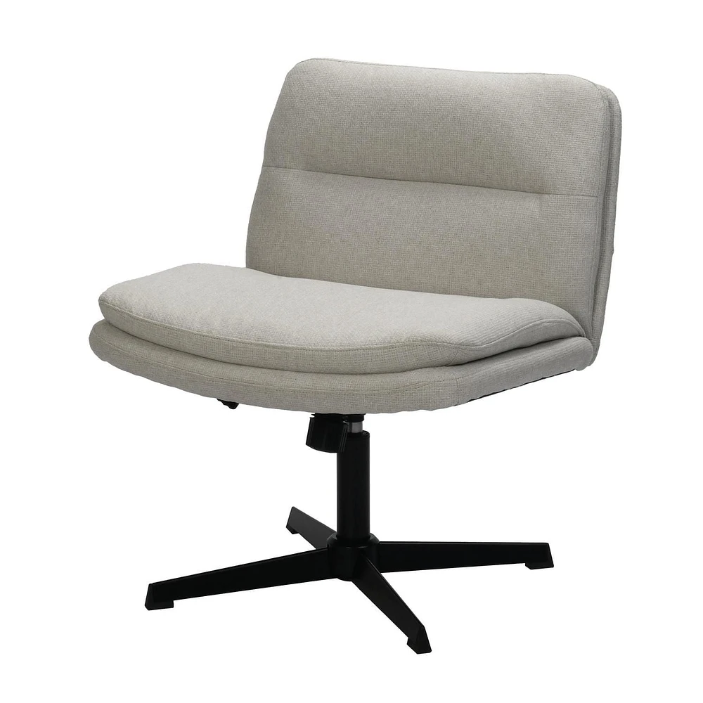 Chaise de bureau à dossier moyen Homy Casa avec revêtement capitonné et accoudoirs pour bureau à domicile et salon