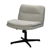 Chaise de bureau à dossier moyen Homy Casa avec revêtement capitonné et accoudoirs pour bureau à domicile et salon