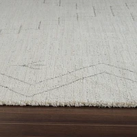 Tapis d'interieur abstrait Rug Branch Casa, beige creme, boheme - Salon, chambre