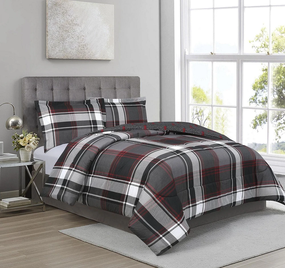 Ensemble d'édredon 3 pièces Liam Plaid