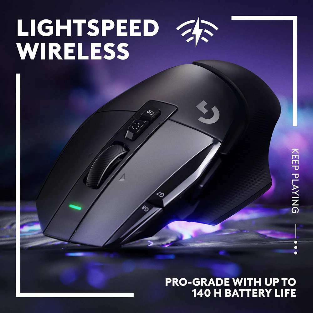 Logitech G502 X LIGHTSPEED Wireless Gaming Mouse - Optical mouse with LIGHTFORCE hybrid optical-mechanical switches - Black