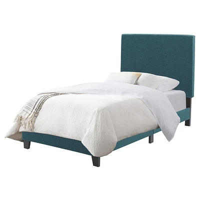 Ellery Fabric Tufted Twin Bed with Slats