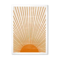 Designart Imprimé soleil orange III Art mural encadr