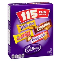 Cadbury, Assorted Chocolatey Candy Bars, Caramilk, Mr. Big, Crispy Crunch, and Wunderbar, Halloween Treats, Halloween Candy, Halloween Chocolatey Candy, 1.28 kg