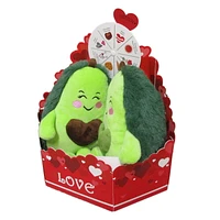 WAY TO CELEBRATE  AVOCADO COUPLE PLUSH, BOX SET