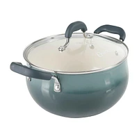 Oster Corbett 8 Piece Aluminum Cookware Set, Gradient Grey with Soft Touch Bakelite Handle