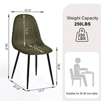 Homy Casa 5-Piece Dining Set, 1 Table with 4 Ergonomic Upholstered Chairs, PVC-Coated Table Top for Dining Room Kitchen Reception Area In, Natural/Espresso Table