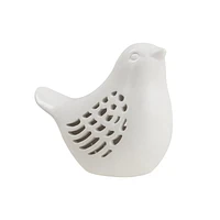 HOMETRENDS CERAMIC BIRD WITH B/O LIGHT, 8"L × 3.8"W × 5.8"H