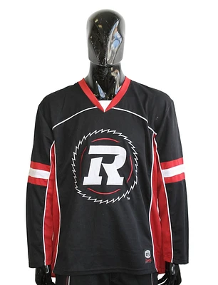 T-shirt en polyester Red Blacks d'Ottawa de la LCF pour hommes à manches longues