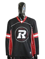 T-shirt en polyester Red Blacks d'Ottawa de la LCF pour hommes à manches longues