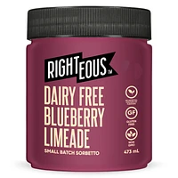 Righteous Gelato Dairy Free Blueberry Limeade, Righteous Gelato Blueberry Limeade - Dairy Free Sorbetto blends the sweetness of blueberries and the tartness of fresh limeade.