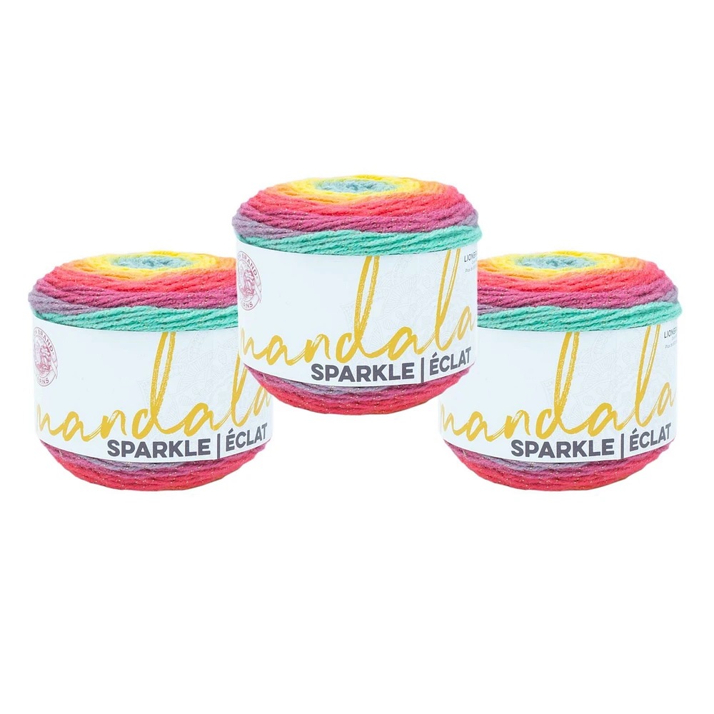 Fil Lion Brand Mandala® Sparkle Fil #3 Light/DK 100g/300m 3-Paquet