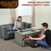 Table basse de baby-foot de la collection urbaine avec verre trempé, 39,75 po x 24 po x 20 po, table de football, par Barrington Billiards