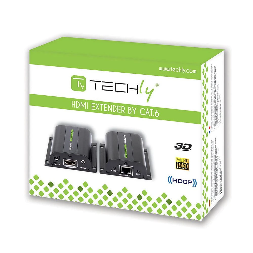 Techly Hdmi Cat5e/6/6a/7 Extender - 60m