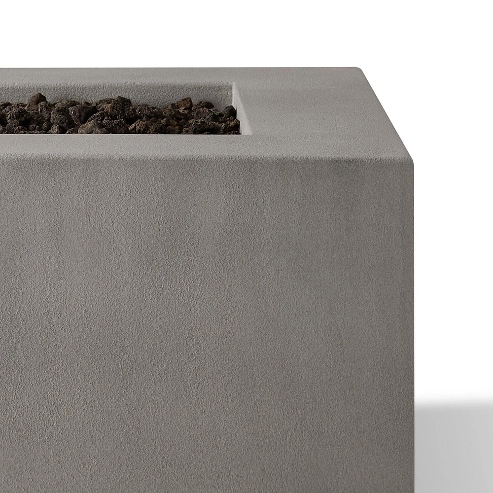 Real Flame Estes 60" Rectangle Propane Fire Pit With Hidden Tank in Flint by Jensen Co.