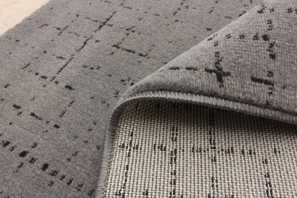 ECARPET Modern Area Rug for Dining Room, Living Room, Bedroom or Den Visby Black