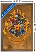 The Wizarding World: Harry Potter - Hogwarts Crest Wall Poster, 22.375" x 34" Framed