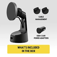 Scosche MPQMRWD-SP Charge Pro Window/Dash Magnetic Wireless Charging Phone Mount, MM Charge Pro Window/Dash