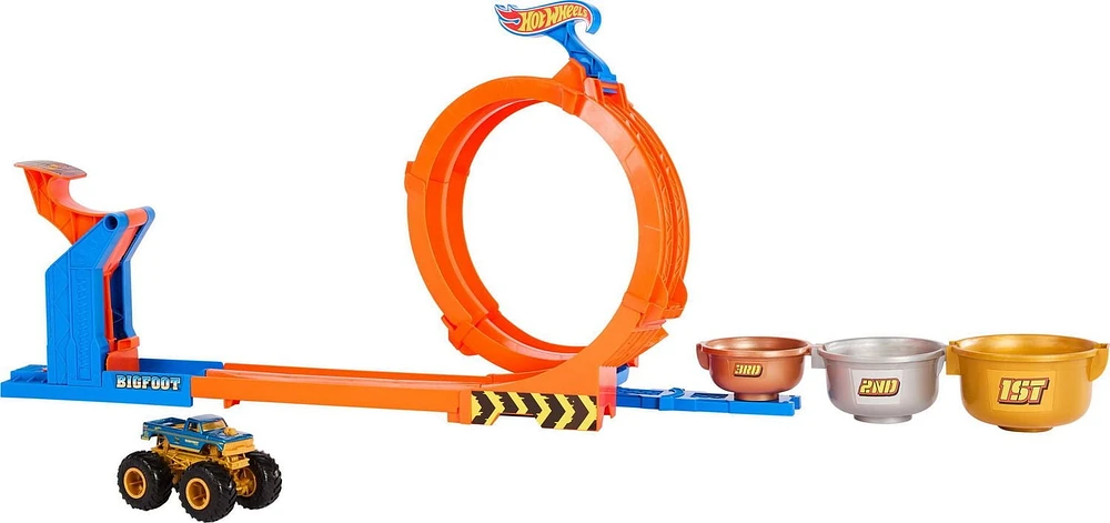 Hot Wheels  Monster Trucks  Défi du Trophée Tournez-et-Renversez Âges 4+