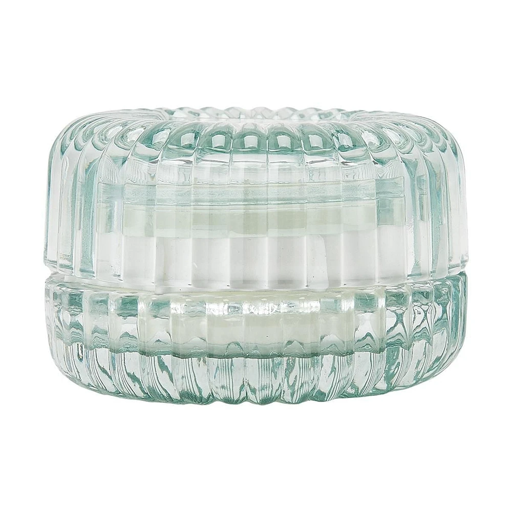 Bougie florale verte