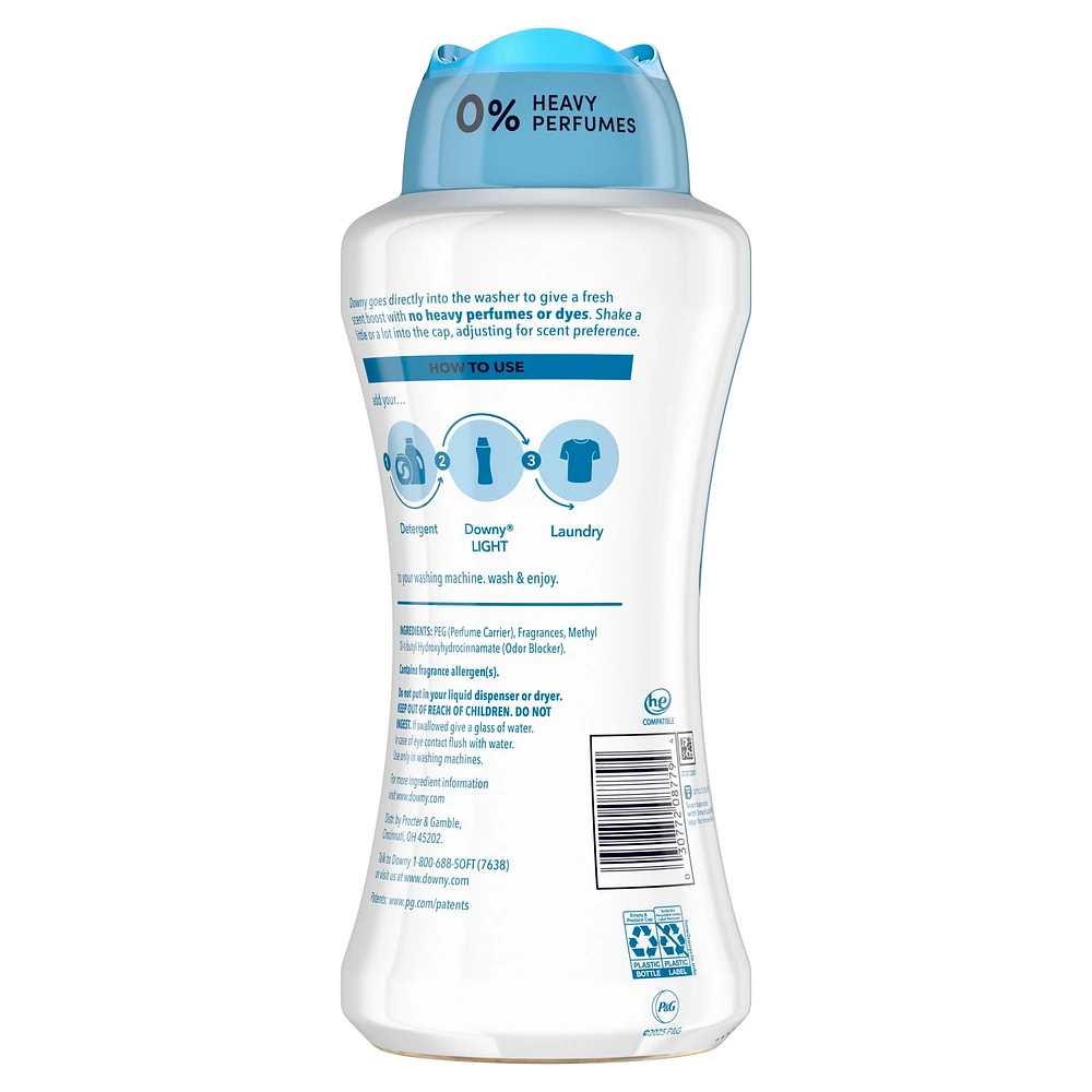Downy Light Laundry Scent Booster Beads, Ocean Mist Scent, In-wash fabric beads designed to be gentle with a light boost of scent, No Heavy Perfumes, 680G