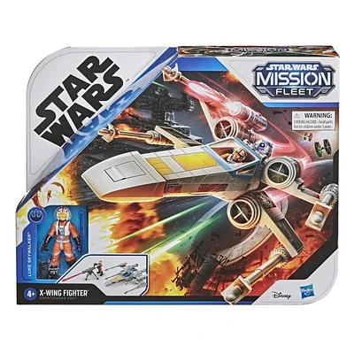 Star Wars Mission Fleet, Luke Skywalker et chasseur X-wing, classe stellaire, figurine de 6 cm avec véhicule, jouet pour enfants, dès 4 ans