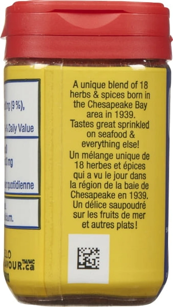 Old Bay, Seasoning for Seafood Poultry Salads Meats, Original Blend, Plastic Can 74 g