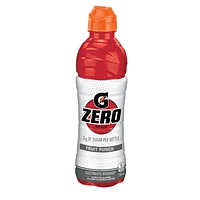 Gatorade Zero Fruit Punch Sports Drink, 710 mL Bottle, 710 mL