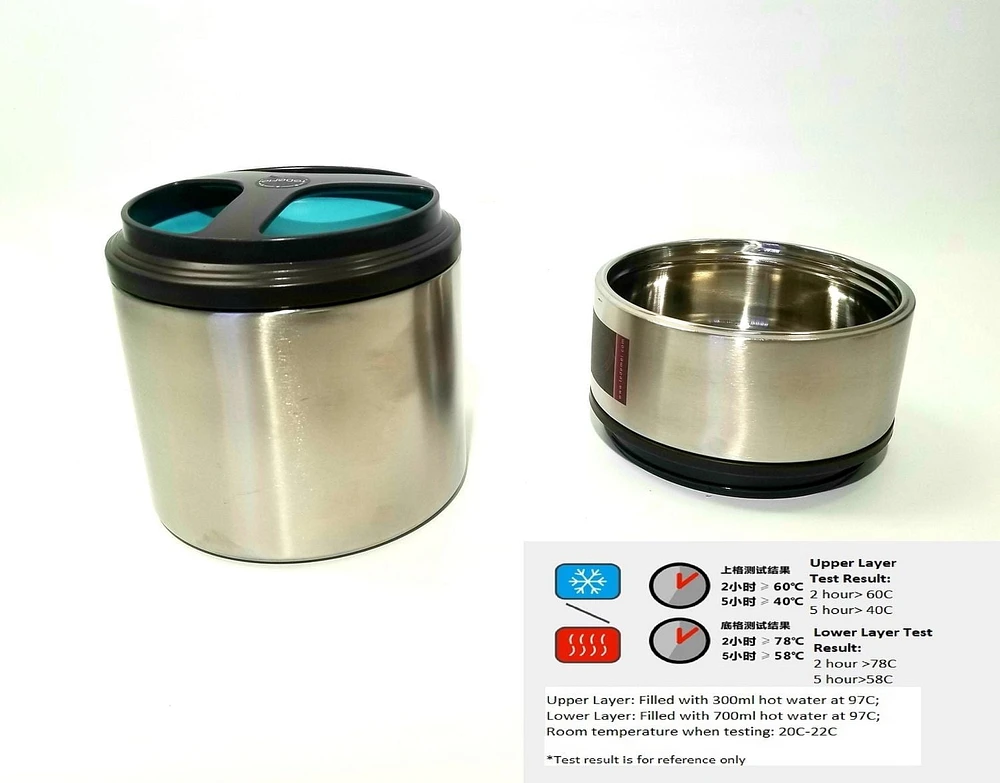 Tedemei 1.5L Vacuum Insulated Lunch Container 304 Stainless Steel
