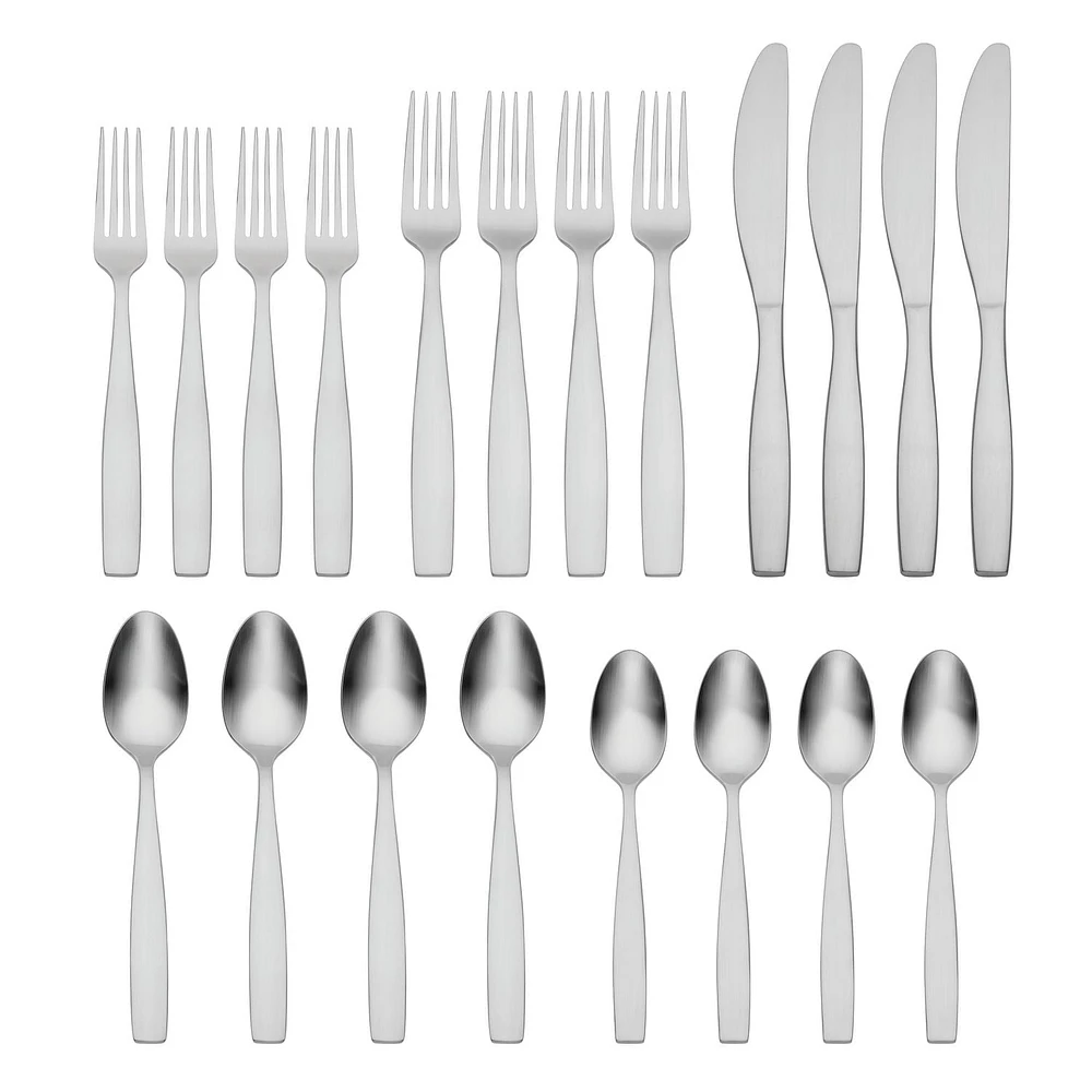 Oneida Sullivan Ensemble de couverts en satin de 20 pièces