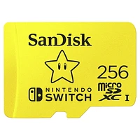 Carte SanDiskMD microSDXCMC pour Nintendo SwitchMC de 256 Go – SQXAO256GCWCZN