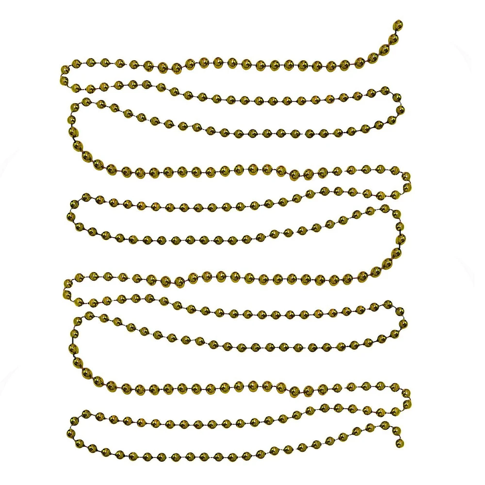 Guirlande de perles or de 18 pieds, pour Noël
