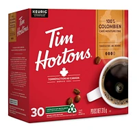 Tim Hortons 100% Colombian Dark Medium Roast Coffee, Keurig K-Cup 30ct Pods