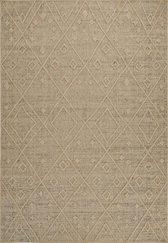 Tapis d'interieur exterieur abstrait Rug Branch Hogar, marron beige, bohème - Salon, chambre, salle a manger et cuisine