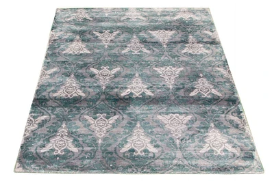 ECARPETGALLERY 5'0" x 8'0"  Transitional Galleria Hand Loomed Area Rug for Living Room, Dining Room and Bedroom in Grey