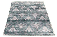 ECARPETGALLERY 5'0" x 8'0"  Transitional Galleria Hand Loomed Area Rug for Living Room, Dining Room and Bedroom in Grey