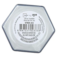 Gobelet en plastique Mainstays de 20 oz avec couvercle à visser et paille transparent