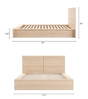 Nexera James Platform Bed with Headboard